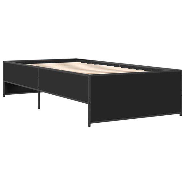 vidaXL Cadre de lit sans matelas noir 90x200 cm