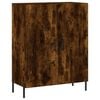 vidaXL Buffet haut Ch&ecirc;ne fum&eacute; 69,5x34x180 cm Bois d'ing&eacute;nierie