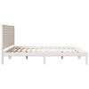vidaXL Cadre de lit extra long sans matelas 180x220 cm bois massif