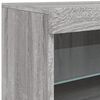 vidaXL Buffet avec lumi&egrave;res LED sonoma gris 162x37x67 cm
