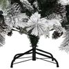 vidaXL Sapin de Noël à flocons de neige et pommes de pin 150 cm PVC/PE