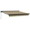 vidaXL Auvent r&eacute;tractable Vert et jaune 350 x 250 x 165 cm