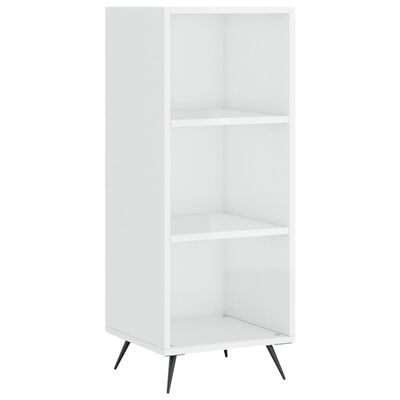 vidaXL Buffet haut Blanc brillant 34,5x34x180 cm Bois d'ingénierie