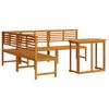 vidaXL Ensemble de banc de jardin 4 pc Marron Bois d'Acacia Massif