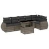 vidaXL Salon de jardin avec coussins 7 pcs gris r&eacute;sine tress&eacute;e