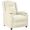 vidaXL Fauteuil inclinable Blanc cr&egrave;me Similicuir