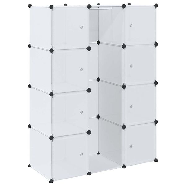 vidaXL Armoire modulaire 9 compartiments 109x36,5x143 cm blanc