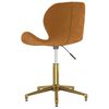 vidaXL Chaise pivotante de bureau Marron Velours