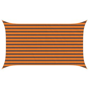 vidaXL Voile d'ombre Orange et marron 3,5 x 2 m 100 % polyester Oxford