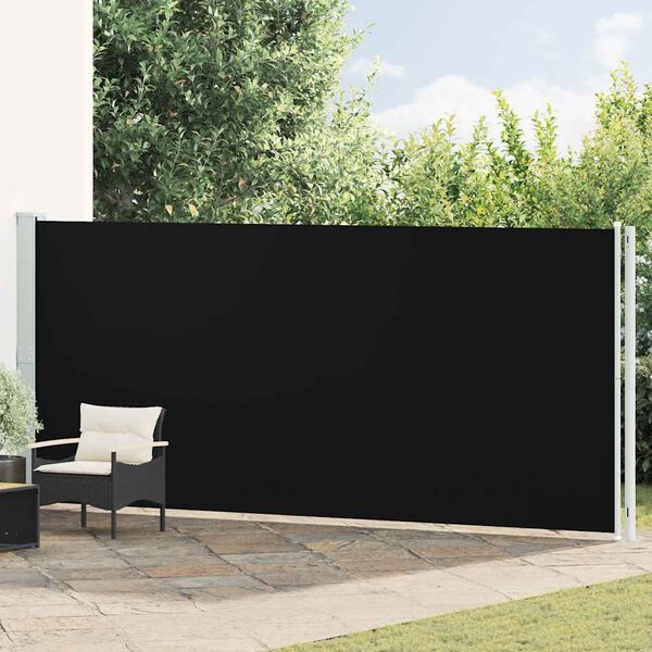 vidaXL Auvent lat&eacute;ral r&eacute;tractable de patio 180x600 cm Noir