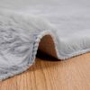vidaXL Tapis en Fourrure Synth&eacute;tique de Lapin Olite Gris 120 x 120 cm