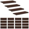vidaXL Marches d'escalier 20 pi&egrave;ces 80 x 30 x 2 cm Marron fonc&eacute;