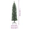 vidaXL Sapin de Noël artificiel mince avec support 150 cm PVC