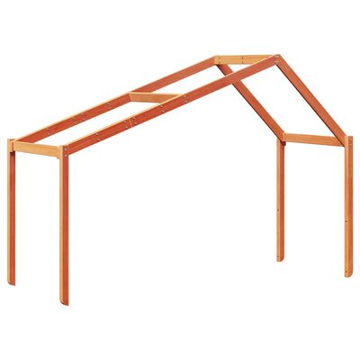 vidaXL Lit superposé avec toit cire marron 75x190cm bois massif de pin