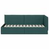vidaXL Cadre de lit d'angle Vert foncé 90 x 190 cm tissu