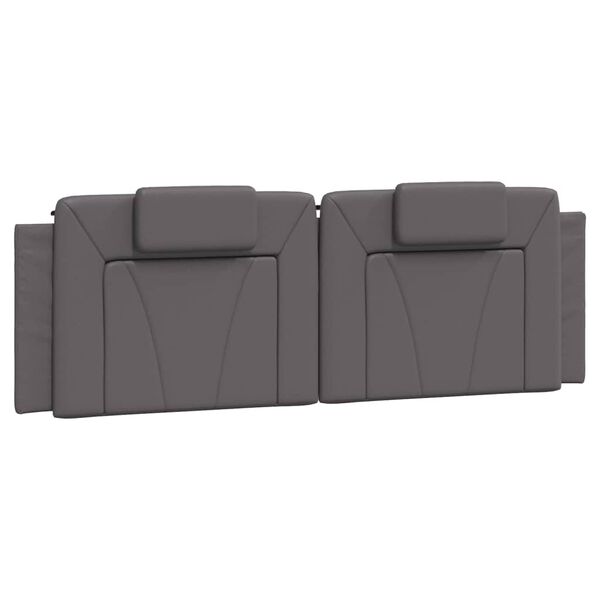 vidaXL Coussin de t&ecirc;te de lit Viana gris 160 cm similicuir
