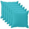 vidaXL Housse de coussin 6 pc HOUTEN Turquoise 45 x 45 cm Polyester