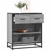 vidaXL Buffet sonoma gris 68x35x76 cm bois d'ing&eacute;nierie