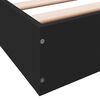 vidaXL Cadre de lit sans matelas noir 90x190 cm bois ing&eacute;nierie