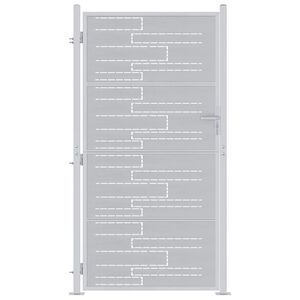 vidaXL Porte de Jardin 85 x 196 cm Acier inoxydable Verrouillable