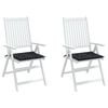 vidaXL Coussins de chaise de jardin lot de 2 motif &agrave; carreaux noir