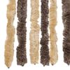 vidaXL Rideau anti-mouches marron fonc&eacute; et beige 56x200 cm chenille