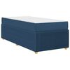 vidaXL Cadre de lit avec matelas Bleu 80 x 200 cm tissu
