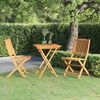 vidaXL Ensemble &agrave; manger de jardin pliable 3 pcs Bois d'acacia solide
