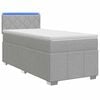 vidaXL Lit boxspring avec matelas Gris clair 80 x 200 cm Tissu