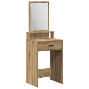 vidaXL Table de Toilette avec tiroir Ch&ecirc;ne artisanal 50 x 41 x 140 cm
