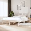 vidaXL Cadre de lit sans matelas blanc bois massif