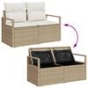 vidaXL Ensemble de canap&eacute; de jardin avec coussin 13 pcs Beige et cr&egrave;me