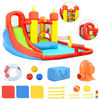Happy Hop Ch&acirc;teau gonflable avec toboggan et piscine 410x385x220cm PVC