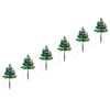 vidaXL Arbres d'all&eacute;e de No&euml;l 6 pcs avec LED multicolores 45 cm PVC