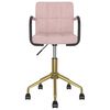vidaXL Chaises pivotantes &agrave; manger lot de 4 rose velours