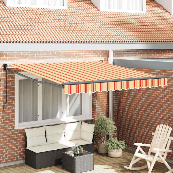 vidaXL Auvent Jaune et Orange 350 x 250 x 165 cm Polyester