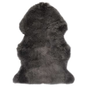 vidaXL Tapis en peau de mouton 60 x 90 cm Gris clair