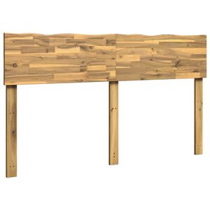 vidaXL T&ecirc;te de lit en bois brut ROSTOCK Blanc 150 cm
