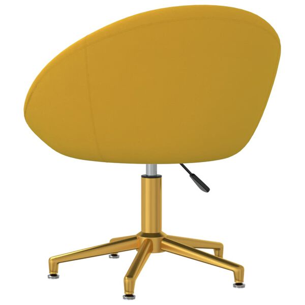 vidaXL Chaise &agrave; manger Jaune Velours