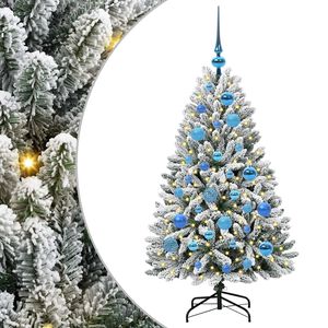 vidaXL Sapin de No&euml;l Artificiel &agrave; Branches Articul&eacute;es Vert et blanc