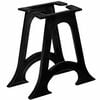 vidaXL Pied de table base 2 pcs Base vo&ucirc;t&eacute;e Cadre en A Fonte