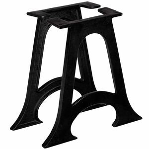 vidaXL Pied de table base 2 pcs Base vo&ucirc;t&eacute;e Cadre en A Fonte