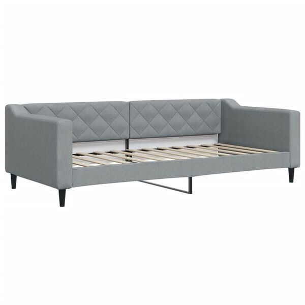 vidaXL Lit de jour avec gigogne sans matelas gris clair 90x200 cm
