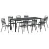 vidaXL Ensemble de salle &agrave; manger pour jardin 9 pc Anthracite