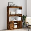 vidaXL Buffet haut ch&ecirc;ne fum&eacute; 92x33x140 cm bois d'ing&eacute;nierie