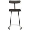 vidaXL Tabourets de bar lot de 2 noir 49x43x88 cm bois manguier massif