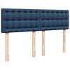 vidaXL Sommier &agrave; lattes de lit avec matelas Bleu 140x190 cm Tissu