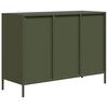 vidaXL Buffet vert olive 101,5x39x73,5 cm acier lamin&eacute; &agrave; froid