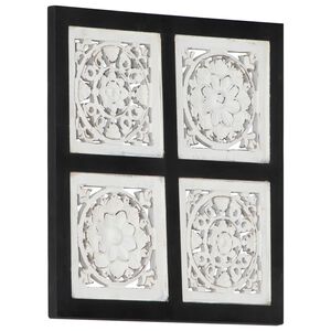 vidaXL D&eacute;cor artistique Noir et Blanc 40 x 40 x 1,5 cm