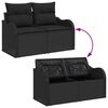 vidaXL Ensemble de canap&eacute; de jardin avec coussin 8 pcs Noir